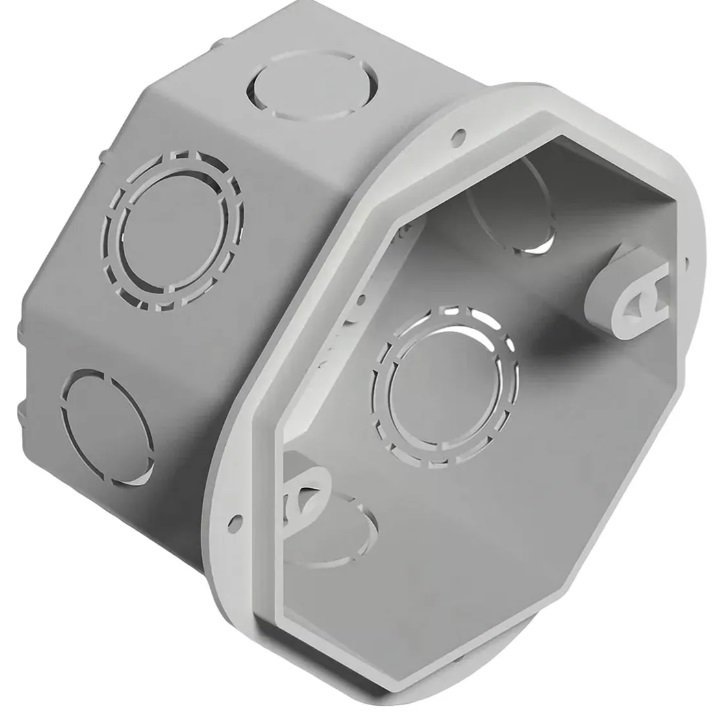 CAJA OCTOGONAL CHICA PVC GRIS GEN ROD 02211PG-12